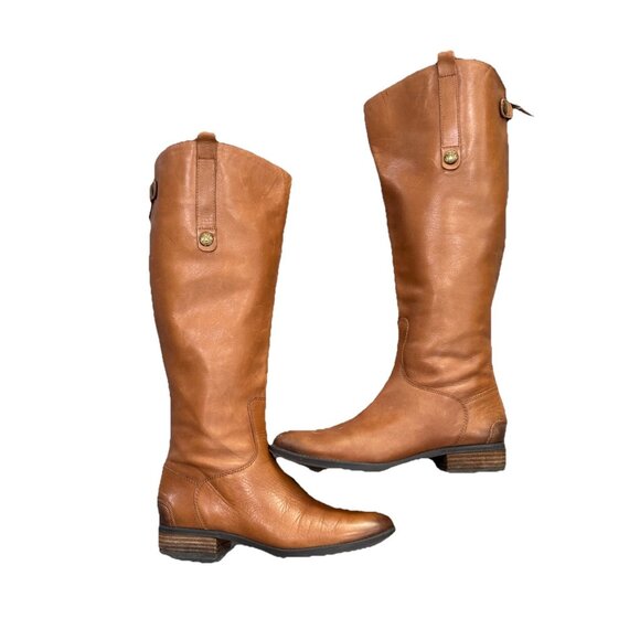 Sam Edelman Penny Riding Boots Color Whiskey Leather Size 8 - Picture 1 of 6